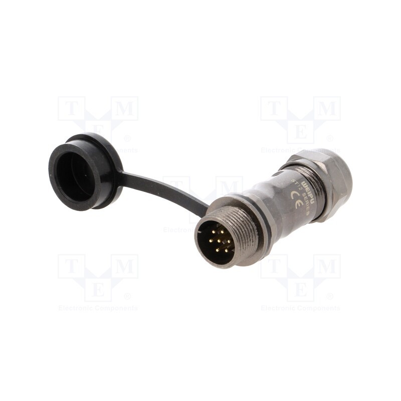 1 pcs x WEIPU - ST1211/P7 - Plug, ST12, male, PIN: 7, IP67, 5÷8mm, 5A, soldering, for cable, 125V