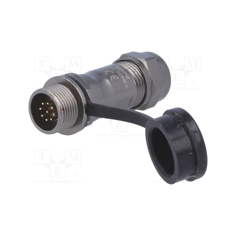 1 pcs x WEIPU - ST1211/P9 - Plug, ST12, female, PIN: 9, IP67, 5÷8mm, 3A, soldering, for cable