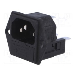 1 pcs x BULGIN - PF0030/63 - Connector: AC supply, socket, male, 10A, 250VAC, IEC 60320, C14 (E)
