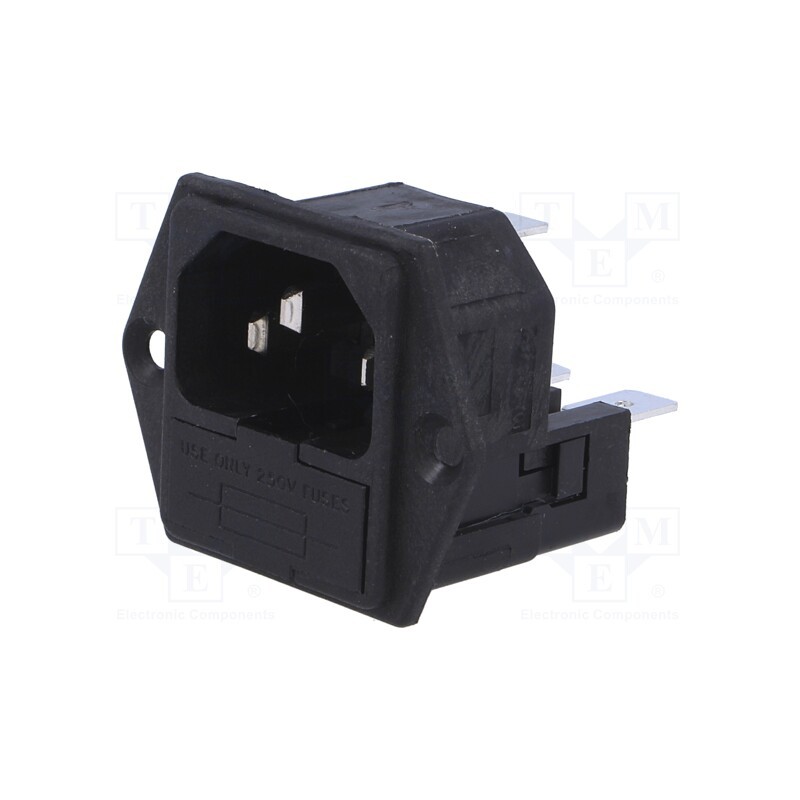 1 pcs x BULGIN - PF0030/63 - Connector: AC supply, socket, male, 10A, 250VAC, IEC 60320, C14 (E)