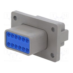 1 pcs x BULGIN - PX0112P12AGY - Connector: wire-wire, PX0, male, plug, for panel mounting, PIN: 12