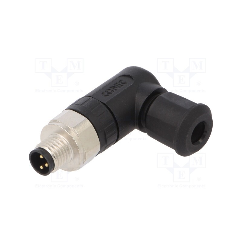 1 pcs x CONEC - SAL-8-RSWC3-S5,5 - Connector: M8, male, PIN: 3, angled 90°, for cable, plug, IP67