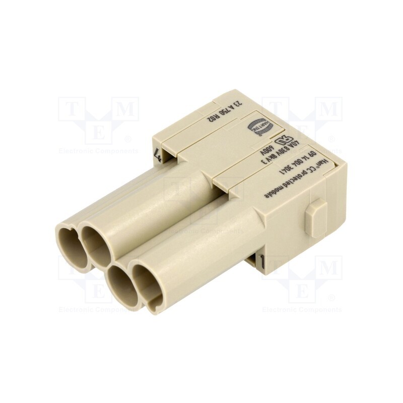 1 pcs x HARTING - 9140043041 - Connector: HDC, module, male, Han-Modular®, PIN: 4, 40A, 830V