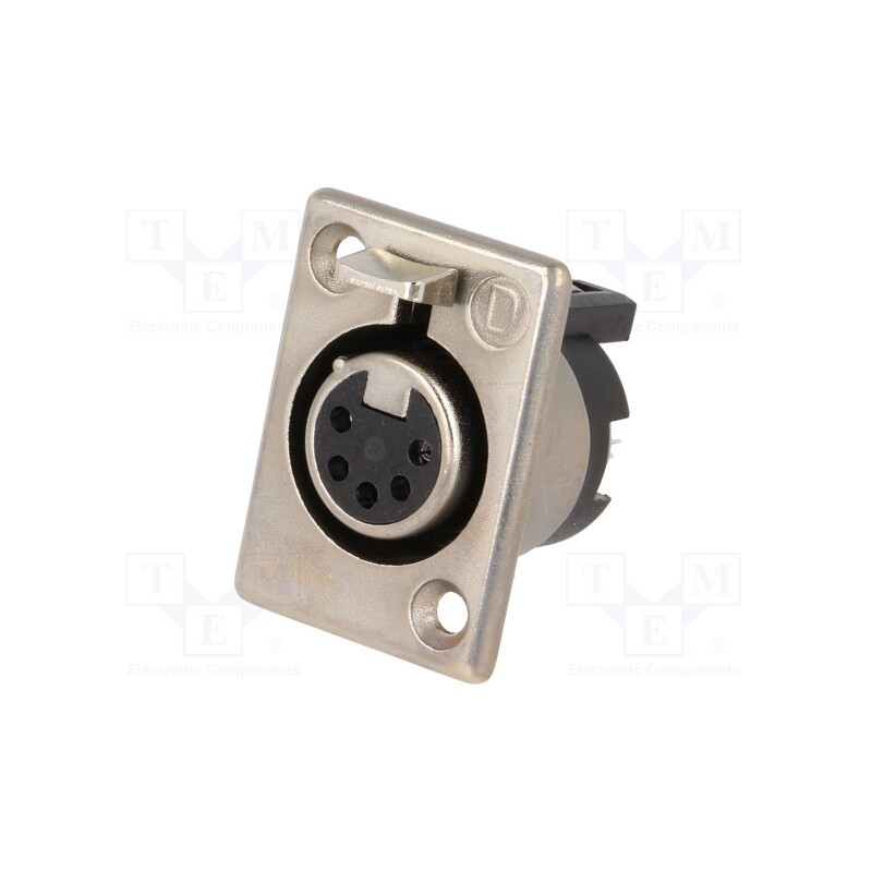 1 pcs x DELTRON - 702-0500 - Socket, XLR, female, PIN: 5, straight, soldering, silver plated, 50V