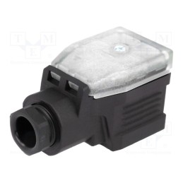 1 pcs x HIRSCHMANN - 933022100 GDME 3011 BLACK - Connector: valve connector, plug, form A, 18mm, female, PIN: 4, PG11
