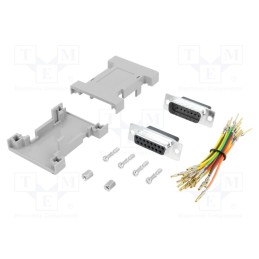 1 pcs x MH CONNECTORS - GA1515MFLGK-RC - Transition: adapter, D-Sub 15pin male,D-Sub 15pin female