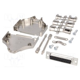 1 pcs x ENCITECH - 6355-0005-13 - D-Sub, PIN: 25, plug, female, straight, soldering, for cable, black