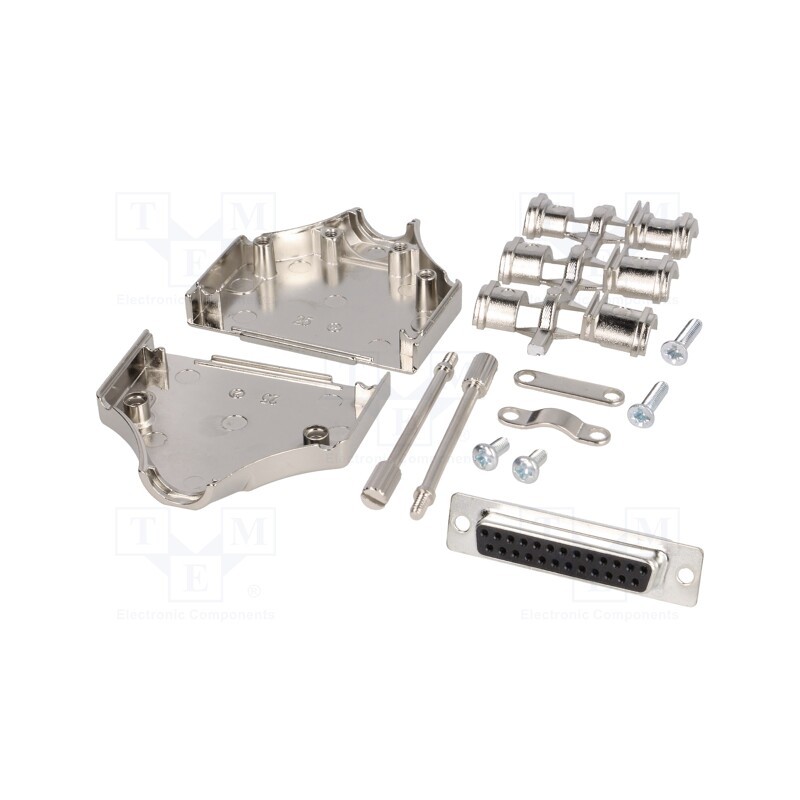 1 pcs x ENCITECH - 6355-0005-13 - D-Sub, PIN: 25, plug, female, straight, soldering, for cable, black