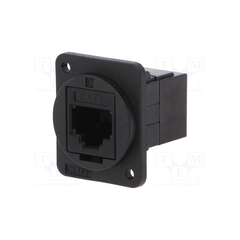 1 pcs x CLIFF - CP30223X - Coupler, FT, Cat: 3, Layout: 6p4c, RJ11 socket,both sides, 19x24mm