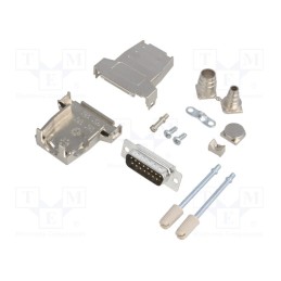 1 pcs x ENCITECH - DSSK15-M-DMP-K - D-Sub, PIN: 15, plug, male, soldering, for cable, black