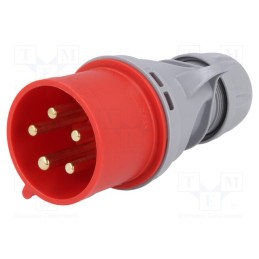 1 pcs x PCE - 025-6TT - Connector: AC supply 3-phase, plug, male, 32A, 400VAC, IEC 60309