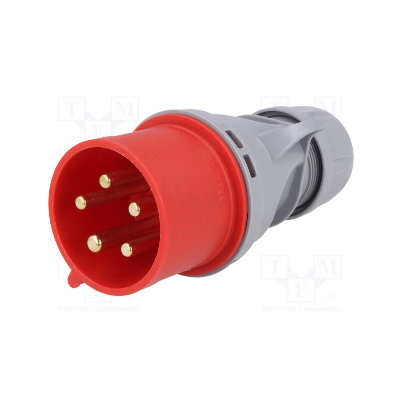 1 pcs x PCE - 025-6TT - Connector: AC supply 3-phase, plug, male, 32A, 400VAC, IEC 60309