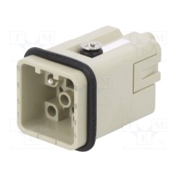 1 pcs x DEGSON ELECTRONICS - DQ-012-MC - Connector: HDC, contact insert, male, DQ, PIN: 12, 12+PE, size D3A
