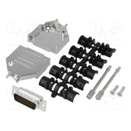 1 pcs x ENCITECH - DTZK15-HDP-K - D-Sub HD, PIN: 26, plug, male, soldering, for cable, black