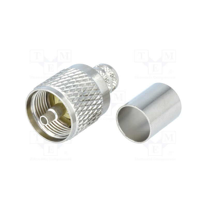 1 pcs x AMPHENOL RF - U1121A1-NPH3G-7A-50 - Plug, UHF (PL-259), male, straight, KX13,RG214, crimped, for cable