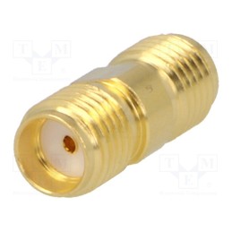 1 pcs x AMPHENOL RF - SMA7071A2-3GT50G-50 - Coupler, SMA female,both sides, straight, 50Ω, PTFE, gold-plated
