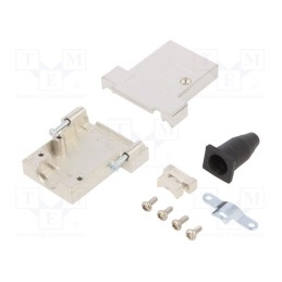 1 pcs x ENCITECH - DTSL15-RG-SJS-T-K - Enclosure: for D-Sub connectors, D-Sub 15pin,D-Sub HD 26pin