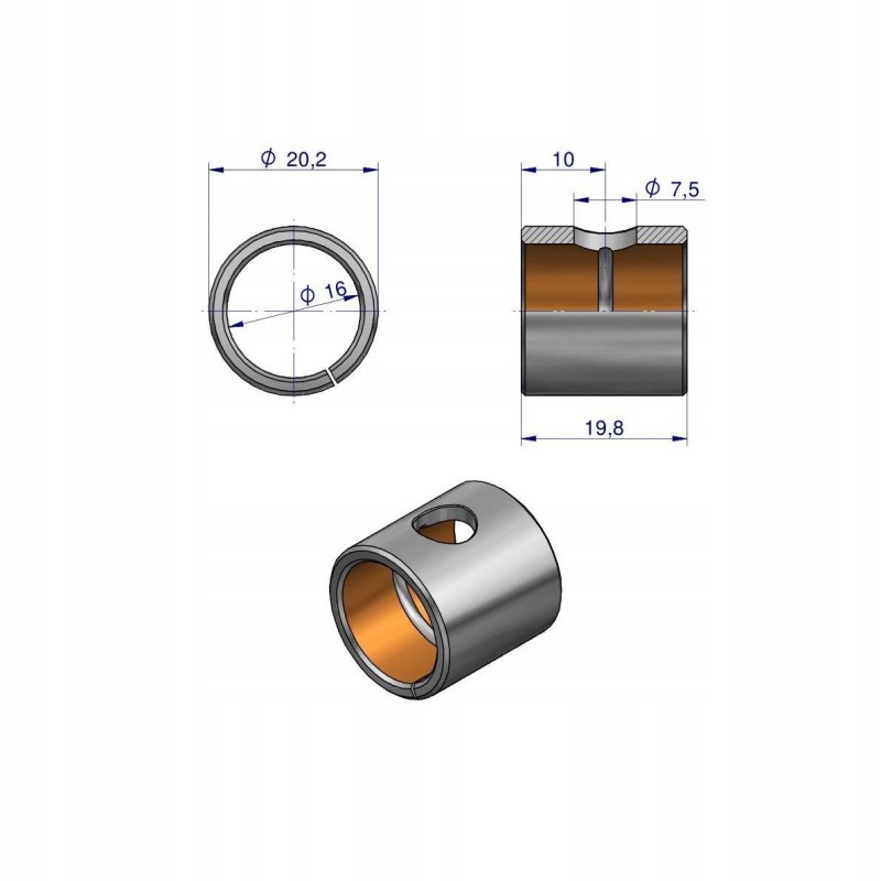Valve rocker sleeve 950535 c 330 360 zeto