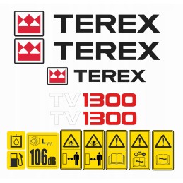 Terex tv1300 sticker sticker, roller set