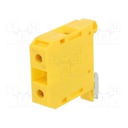 1 pcs x POKu00d3J - A11-1531 - Splice terminal: rail, 4÷25mm2, ways: 1, terminals: 2, yellow, TS35