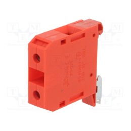 1 pcs x POKu00d3J - A11-1537 - Splice terminal: rail, 4÷25mm2, ways: 1, terminals: 2, red, TS35