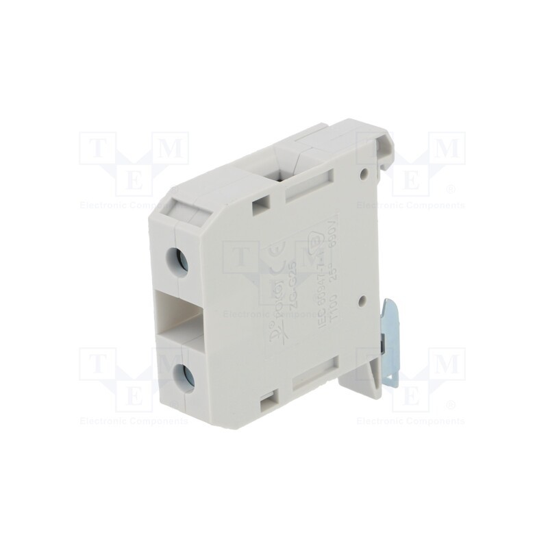 1 pcs x POKu00d3J - A11-1538 - Splice terminal: rail, 4÷25mm2, ways: 1, terminals: 2, grey, TS35