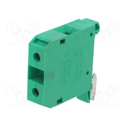 1 pcs x POKu00d3J - A11-1535 - Splice terminal: rail, 4÷25mm2, ways: 1, terminals: 2, green, TS35