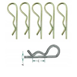 Spring cotter pin, set of 5 pieces, oe 2mm, for shaft 9-14mm