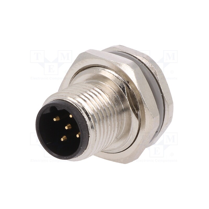 1 pcs x TE Connectivity - T4130412051-000 - Socket, M12, PIN: 5, male, B code-Profibus, soldering, IP67, 60V, 4A
