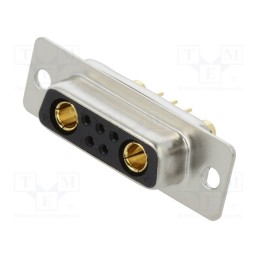 1 pcs x MH CONNECTORS - MHCDD7W2S4 - Special D-Sub, PIN: 7(2+5), plug, female, on PCBs, THT, MHCD, 240V