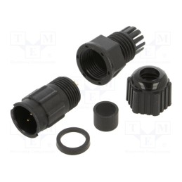 1 pcs x AMPHENOL LTW - BD-02BMMA-LL7001 - Connector: circular, plug, size B, male, PIN: 2, 5A, IP67, 4.5÷6.5mm