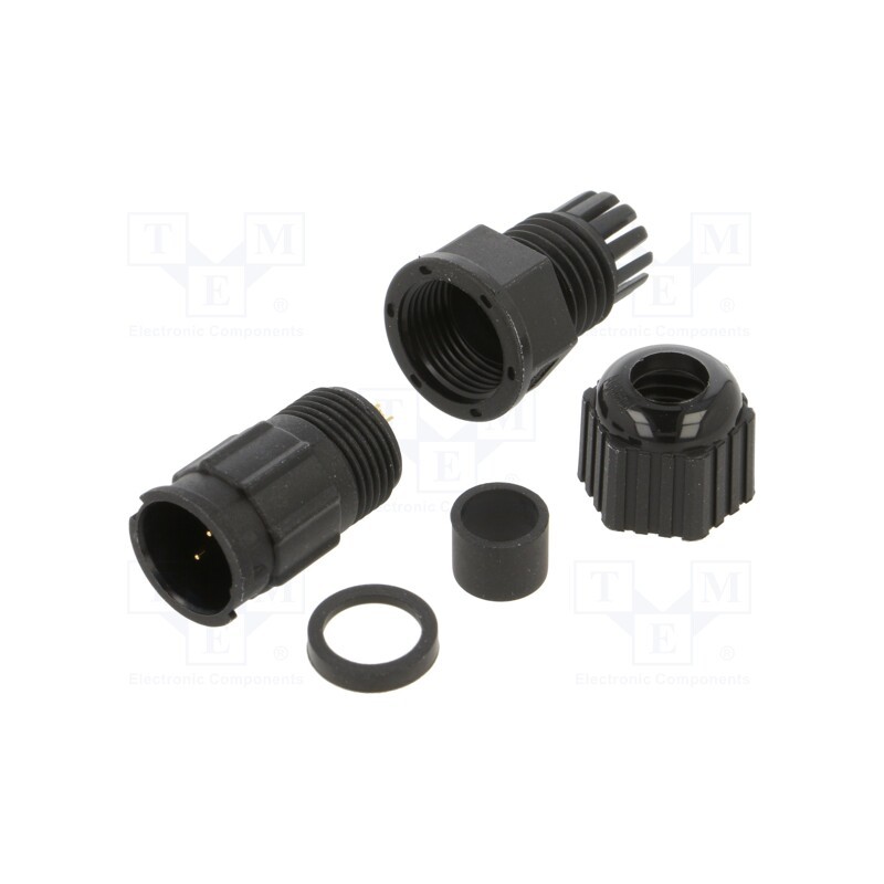 1 pcs x AMPHENOL LTW - BD-02BMMA-LL7001 - Connector: circular, plug, size B, male, PIN: 2, 5A, IP67, 4.5÷6.5mm