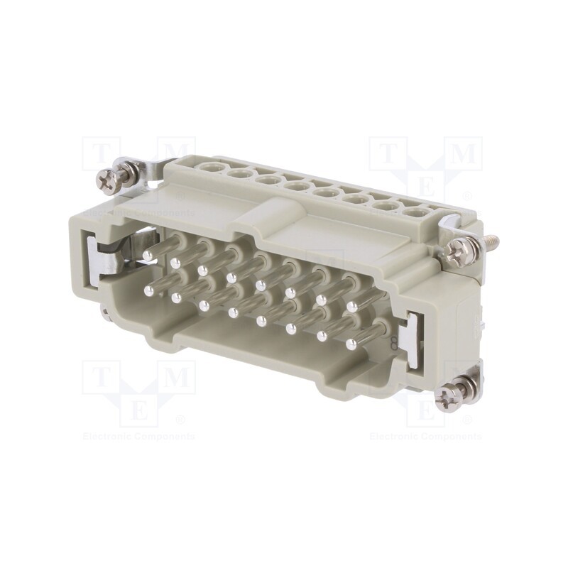 1 pcs x DEGSON ELECTRONICS - DE-016-M - Connector: HDC, contact insert, male, DE, PIN: 16, 16+PE, size D16B