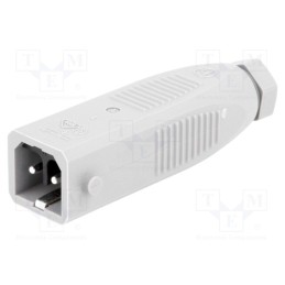 1 pcs x HIRSCHMANN - 932038106 STAS 200 - Connector: rectangular, ST, plug, male, PIN: 2, tinned, IP54, 16A