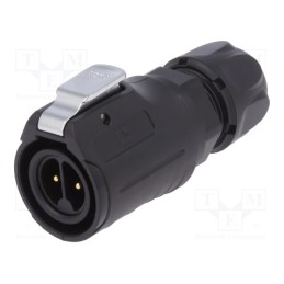 1 pcs x LUTRONIC - 2211 - Connector: circular, plug, size 16, 02, male, PIN: 2, with latch