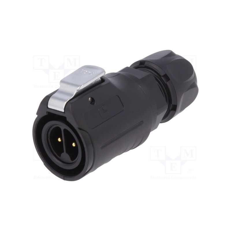 1 pcs x LUTRONIC - 2211 - Connector: circular, plug, size 16, 02, male, PIN: 2, with latch