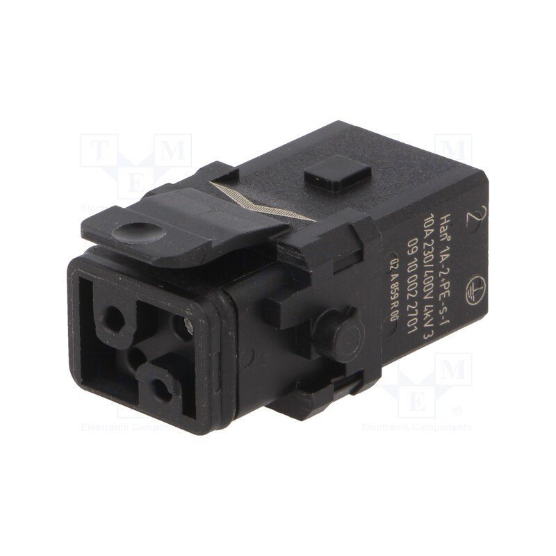 1 pcs x HARTING - 9100022701 - Connector: HDC, contact insert, female, Han® 1A, PIN: 3, 2+PE