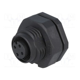 1 pcs x AMPHENOL LTW - MSAP-04PFFS-SF8002 - Socket, M12, PIN: 4, female, A code-DeviceNet / CANopen, soldering