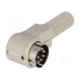 1 pcs x HIRSCHMANN - 931740517 MAWI 80 SB - Plug, DIN, male, PIN: 8, Layout: 262°, angled 90°, for cable