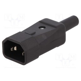 1 pcs x CLIFF - CP22R - Connector: AC supply, plug, male, 10A, IEC 60320, C14 (E), straight