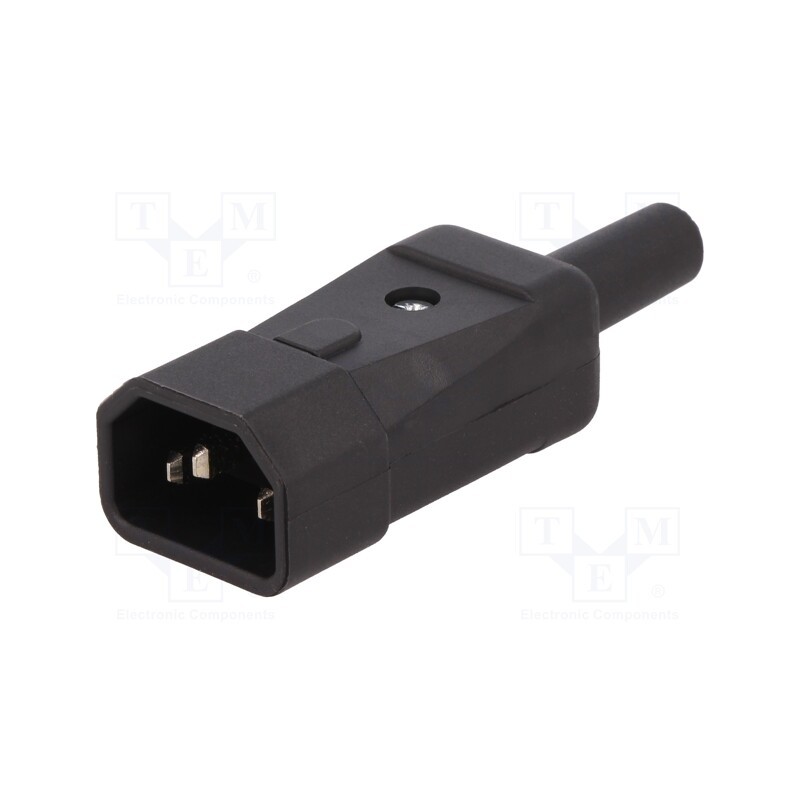 1 pcs x CLIFF - CP22R - Connector: AC supply, plug, male, 10A, IEC 60320, C14 (E), straight