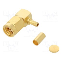 1 pcs x TELEGu00c4RTNER - J01150A0061 - Plug, SMA, male, angled 90°, 50Ω, KX22A,KX3B,RG174,RG188,RG316