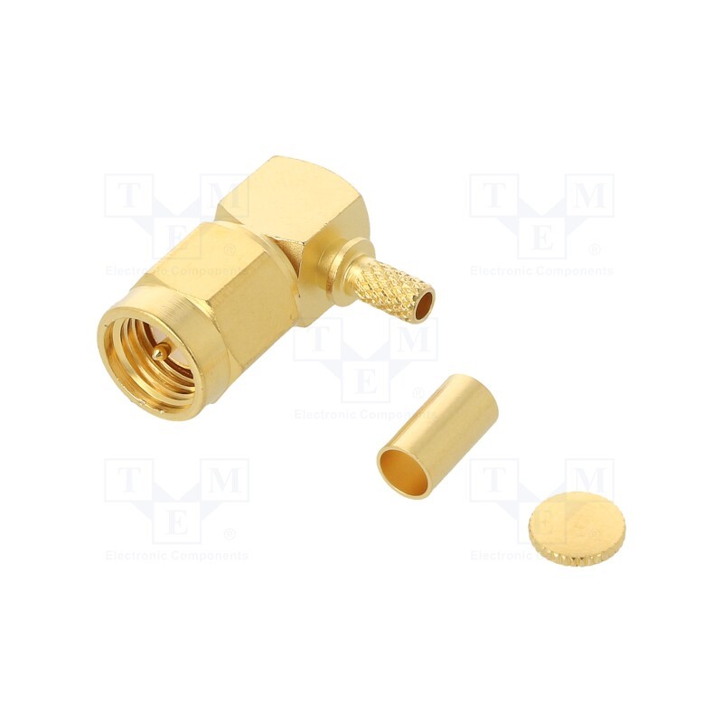 1 pcs x TELEGu00c4RTNER - J01150A0061 - Plug, SMA, male, angled 90°, 50Ω, KX22A,KX3B,RG174,RG188,RG316