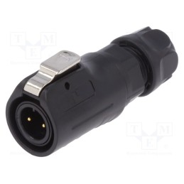 1 pcs x LUTRONIC - 1876 - Connector: circular, plug, size 12, 02, male, PIN: 2, with latch