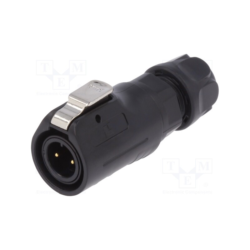 1 pcs x LUTRONIC - 1876 - Connector: circular, plug, size 12, 02, male, PIN: 2, with latch