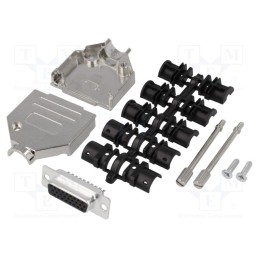 1 pcs x ENCITECH - DTZK15-HDS-K - D-Sub HD, PIN: 26, plug, female, soldering, for cable, black