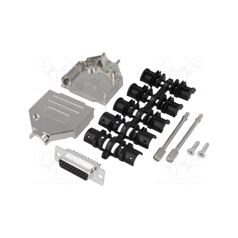 1 pcs x ENCITECH - DTZK15-HDS-K - D-Sub HD, PIN: 26, plug, female, soldering, for cable, black