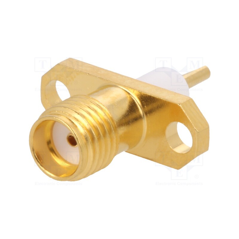 1 pcs x TELEGu00c4RTNER - J01151A0151 - Socket, SMA, female, straight, 50Ω, soldering, PTFE, gold-plated