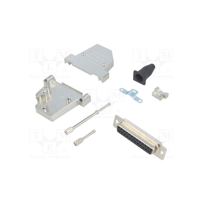 1 pcs x ENCITECH - DTSL25-LJSRG-S-DBS-K - D-Sub, PIN: 25, plug, female, soldering, for cable, black