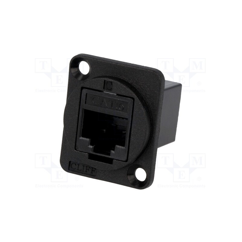 1 pcs x CLIFF - CP30222 - Coupler, FT, Cat: 6, Layout: 8p8c, RJ45 socket,both sides, 19x24mm